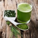 green powdered superfood drink
